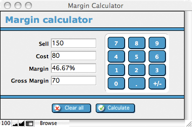 SUI Margin Calculator for FileMaker